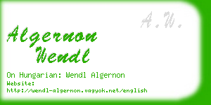 algernon wendl business card